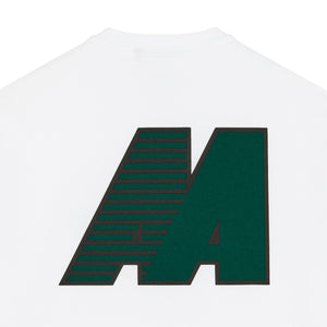 WHITE T-SHIRT GREEN AA LOGO